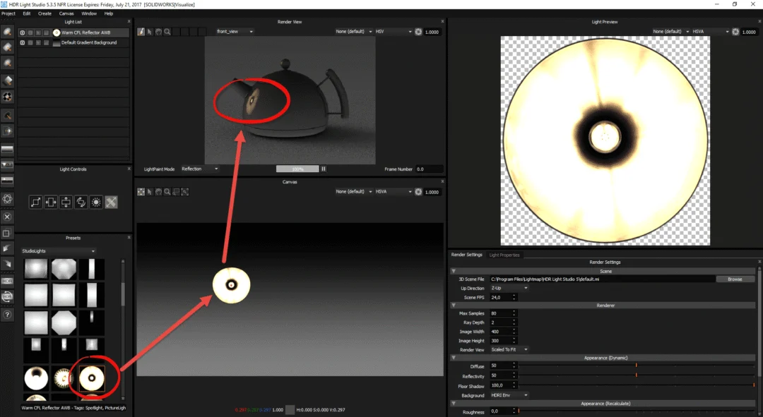 Optimierung der Darstellung mit SOLIDWORKS VISUALIZE: Erstellung fotorealistischer Darstellungen